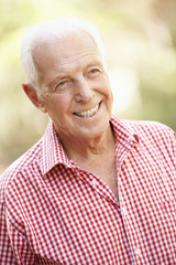 Outdoor Portrait Of Happy Senior Man