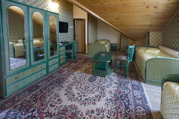 Vintage room with weave furniture