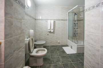 Hotel bathroom interior