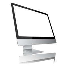 desktop computer modern monitor display vector design