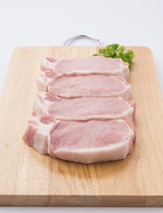 raw meat pork steak