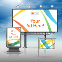Corporate identity. Billboard, sign, light box