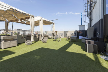 Rooftop terrace cafe