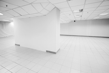 Open space, abstract empty white office interior