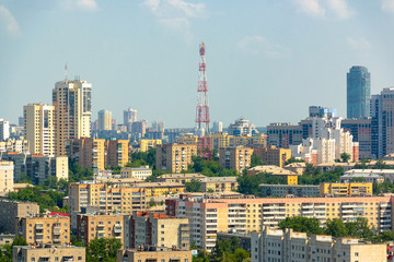 Fototapeta premium Aerial view of city