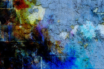 Rock Wall Texture. with crackle background. Color effect