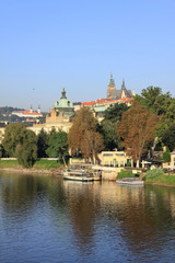 Fototapeta na wymiar Prague gothic Castle above River Vltava, Czech Republic