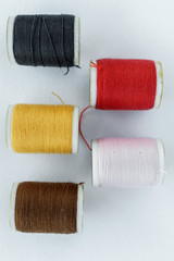 colorful thread in spool