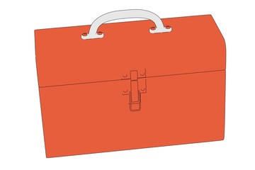 2d cartoon image of toolbox