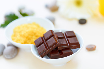 Body scrub. Salt Scrub and Chocolate