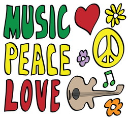 doodle Peace, Love and Music