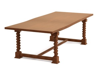 3d render of wooden table