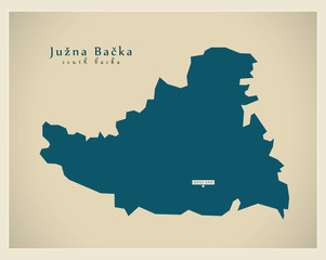 Modern Map - Juzna Backa RS