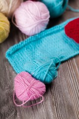 Fototapeta na wymiar Crocheting, crochet, wool.