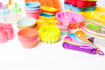  Rainbow silicone confectionery untersils