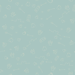 Hand drawn seamless pattern