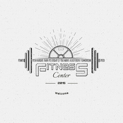 Obraz premium Fitness gym badges logos and labels for any use