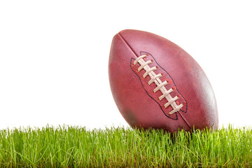 Close-up on an American football