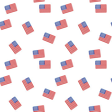 Seamless pattern with american flag