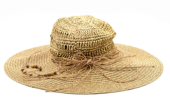 Straw hat isolated on a white background