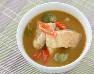 Thai style red fish curry