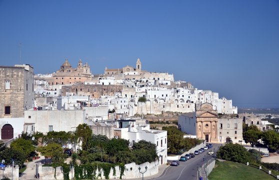 View of the center of Ostuni, Puglia, Italia