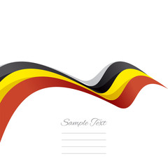 Abstract cover Belgian ribbon white background vector