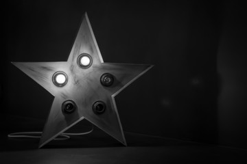 Red Soviet Star Light Background
