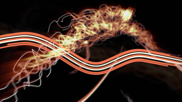 Abstract lines moving, seamless loop
