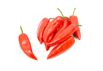 Pile of baby red peppers