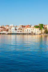 clear water of Chania habour, Crete, Greece