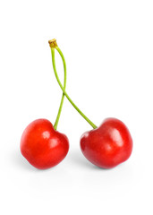 Cherry isolated on white background.