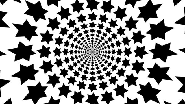 Concentric sexangles - optical, visual illusion