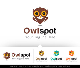 Owl Spot Logo Design or Icon