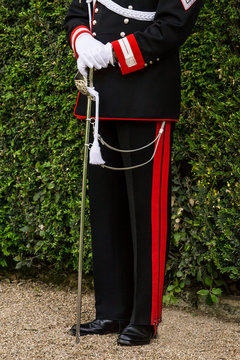 Corazziere guardia d'onore presidenziale italiana 