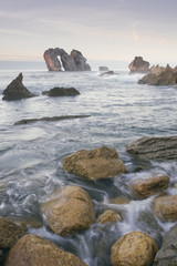 seascape sunset, Cantabria, Spain