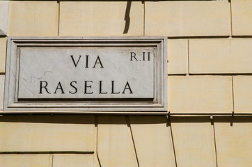 Targa di Via Rasella, zona dell'attentato del 23 marzo 1944 - Roma