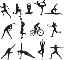 Women in different kinds of sport