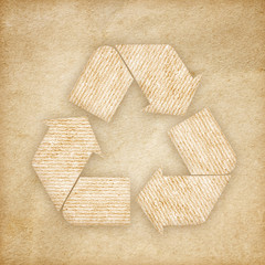 recycle symbol of Cardboard box