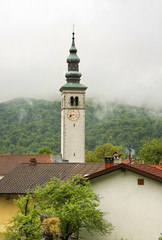 Church of the Assumption in Kobarid. Slovenia