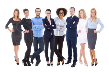 Fototapeta premium team work concept - large set of business people isolated on whi