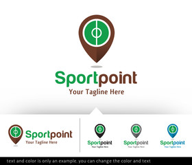 Sports Point Logo Design Template or Icon Design
