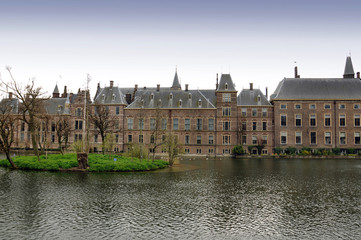 Parliament and court building complex Binnenhof in Hague