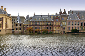 Parliament and court building complex Binnenhof in Hague