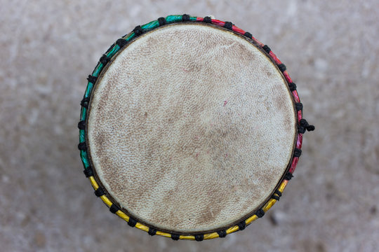 Top View Of Djembe Drum