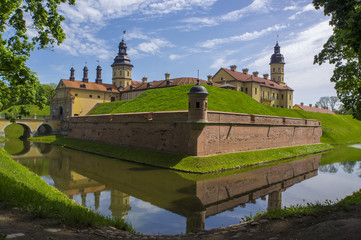The palace and castle complex Nesvizh Castle. Belarus