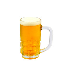 beer foam glass isolated on white background