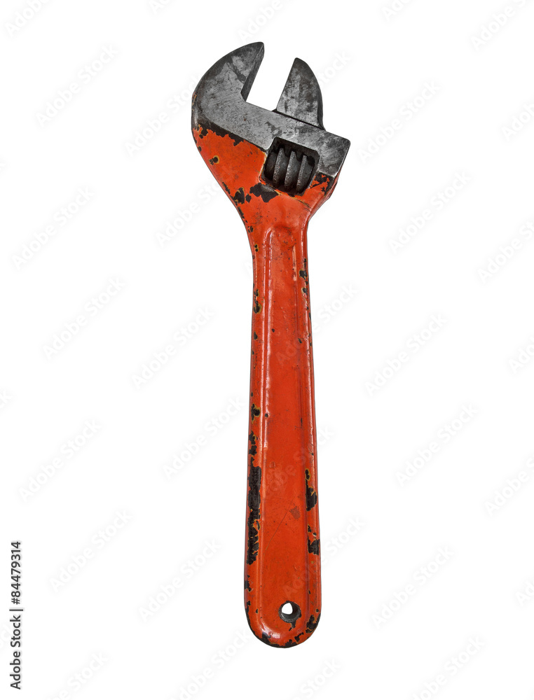 Wall mural vintage adjustable wrench