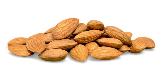 Almond, Nut, Isolated.