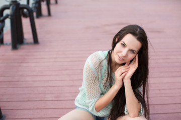 Portrait of a beautiful girl outdoors